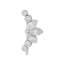 Hong Kong Direct Mail Trendy Luxury MARIA TASH Womens Invisible Lotus 18kt White Gold Diamond Full Earrings