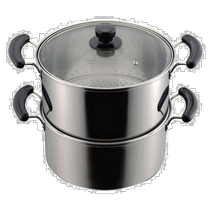 Japan direct mail pearl metal Tuanle series stainless steel two-layer steamer deep type with glass lid 28cm