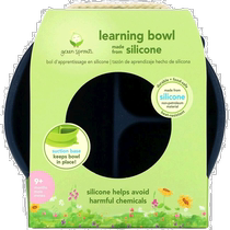 Hong Kong Straight Hair Green Sprouts Childrens Learning Bowl Navy Blue Food Grade Heat Resistant Sturdy and Durable