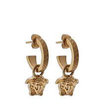 Hong Kong Direct Mail Trendy Luxury Versace Womens Medusa Pendant Greek Key Hoop Earrings