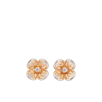 Hong Kong direct mail trendy luxury Fendi Fendi womens logo flower earrings 8AK546A44G style