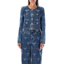 Hong Kong Direct Mail Trendy Luxury Self-Portrait Womens Bow Decorated Denim Jacket AW24804JB