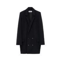 Hong Kong direct mail trendy luxury LOEWE womens loose double-breasted wool coat
