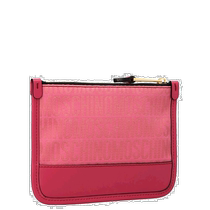 Hong Kong direct mail trendy luxury Moschino womens Moschino logo jacquard zipper clutch bag