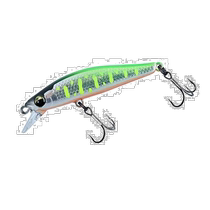 (Direct Mail from Japan) DAIWA Lure Bait Long Mouth Small Fish 48S Silver Green Line Yellow Stripe Red Bottom Line