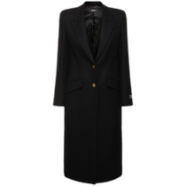Hong Kong direct mail trendy luxury Versace womens wool blend long coat