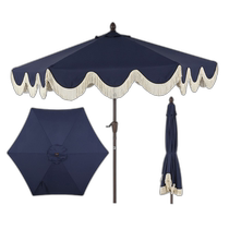 jonathan yCollins 9ft Classic Cabana Tassel Market Patio Umbrella with Automatic Tilt