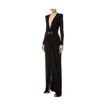 Hong Kong direct mail trendy luxury Elisabetta Franchi womens long-sleeved dress AB72447E2