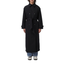 Hong Kong direct mail trendy luxury A P C womens double-breasted belted windbreaker COGVZF01521 wool