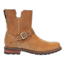 (Direct Mail from the United States) Ariat Savannah Sherpa Waterproof Motorcycle Boots Brown Genuine Leather Suede