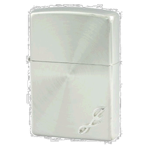 (Direct mail from Japan) ZIPPO lighter silver spiral brushed silver letter J embossed SSP-J