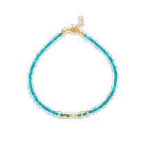 Savvy cie jewels natural turquoise and pear shaped anklet (American outlet) straight hair