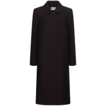 Hong Kong direct mail trendy luxury LOW CLASSIC womens wool twill long coat