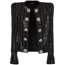 Hong Kong direct mail fashion luxury Balmain Balmain womens bright pink tweed jacket