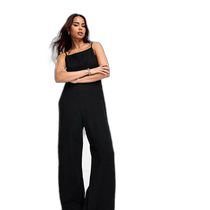 Hong Kong direct mail fashionable luxury Rhythm womens classic jumpsuit (black)