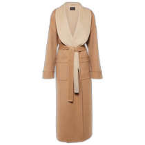 Hong Kong direct mail fashion luxury Loro Piana womens Guilmar camel hair coat 00114