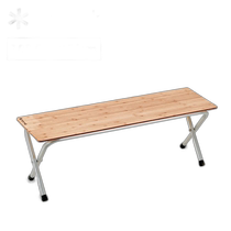 Japan direct mail Snow Peak folding shelf bamboo top long LV-066TR shelf table and chair bench outdoor burning