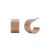 US Direct Mail COACH Signature Huggie Earrings C7770-OZA Rose Cord Choo