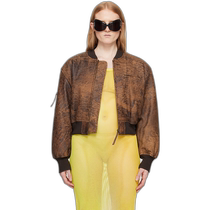 Hong Kong Direct Mail Luxury Acne Studios Womens Brown Cropped Aviator Clip