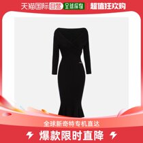 Korean direct mail ELISABETTA FRANCHI23FW mid-length dress for women AM04Q36E2Black