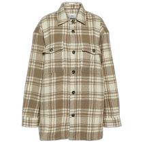 Hong Kong direct mail trendy luxury Ami Paris womens plaid wool shirt jacket 003758