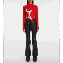 Hong Kong direct mail trendy luxury PERFECT MOMENT ladies Mid-rise faux leather flared