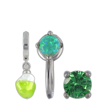 Hong Kong direct mail trendy luxury Panconesi womens earrings set of 3