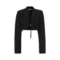 Hong Kong direct mail trendy luxury Jacquemus womens Croissant short linen blend blazer 2