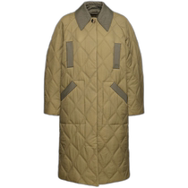 Hong Kong direct mail trendy luxury GANNI womens quilted mid-length coat