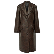 Hong Kong direct mail fashion luxury Acne Studios womens Ovittor imitation leather coat 00085