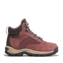 Timberland Womens White Ledge Waterproof Hiking Boots - Red Suede (USA
