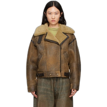 Hong Kong direct mail trendy luxury Acne Studios womens brown fur jacket A70175