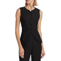 derek lam 10 crosbyHenriette black slim fit vest - black (American Outlet