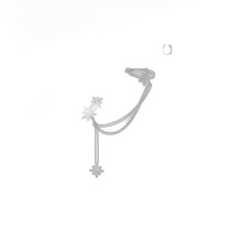 Direct mail from Hong Kong APM Monaco single six-pointed star meteor pendant chain earrings 925 silver birthday gift