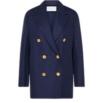 Hong Kong direct mail trendy luxury Harris Wharf London womens coat LPEHGBLUWI038