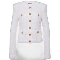 Hong Kong direct mail fashionable luxury Balmain Balmain womens Miami tweed jacket 000734