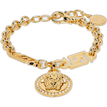 Hong Kong Direct Mail Fashion Luxury Versace Womens Gold Crystal La Medusa Grec