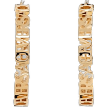 Hong Kong direct mail trendy luxury Versace womens logo earrings 10025761A00620 gold