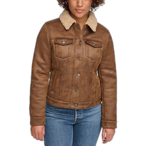 Hong Kong direct mail fashionable luxury LeviS Levis womens faux shearling motorcycle jacket