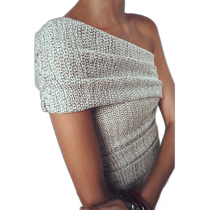 US direct mail ZARA JAPAN textured asymmetric top 5039 638 brown trade name
