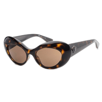 Versace Womens 52mm Havana Sunglasses - havana (American Outlet) Straight Hair