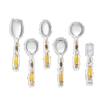 tiramisu Lemon Soaking Spoon (Set of 6) - Yellow (American Outlet) Straight Hair
