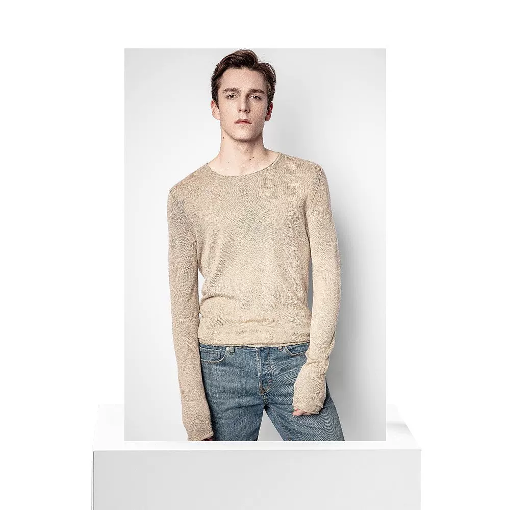 Кашемировый свитер с перьями Zadig & Voltaire teiss CP Sweater Feather Cashmere иконичный ZV