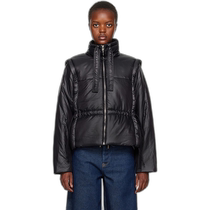 Hong Kong direct mail trendy luxury GANNI womens black embroidered padded jacket F8382