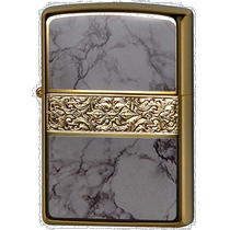 (Direct mail from Japan) ZIPPO lighter brass double-sided marble pattern × gold relief 2G-WHM