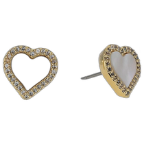 Hong Kong direct mail trendy luxury kate spade ladies Take heart-shaped rivet earrings