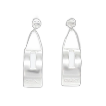 Japanese direct mail second-hand Celine Celine womens A-level 95 new earrings platinum ear clip earrings silver