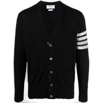 Hong Kong direct mail trendy luxury Thom Browne mens four-striped wool cardigan MKC00