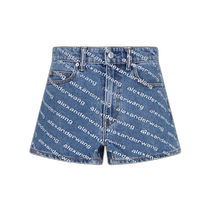 Hong Kong Direct Mail Fashion Luxury Alexander Wang Ms. Letter Denim Shorts 4D