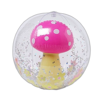 Korean direct mail SUNNYLIF cartoon inflatable water toy beach ball mushroom S3PB3DMI